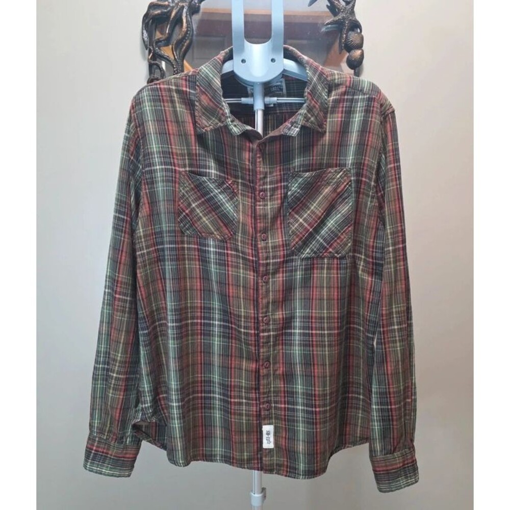 Schott Bros Plaid Shirt Men’s XXL 100% Cotton Long Sleeve Workwear Grunge